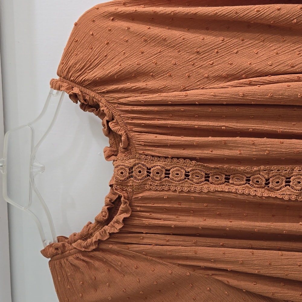 Brown Ruffled Top - Picture 5 of 8